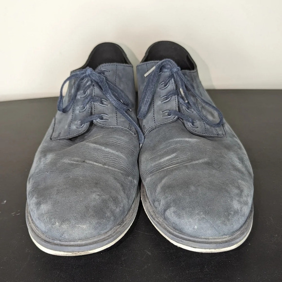 Clark's Men's Blue Suede Leather Lace Up Oxford Shoes Size 13 - Picture 2 of 9